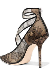 Breathable Lace High Heels for Elegant Evenings