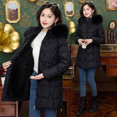 Down Cotton-padded Coat For Women Mid-length BadAssWear.fi