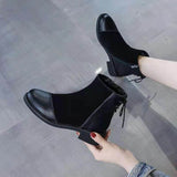 Soft Leather Soft Bottom Stitching Martin Boots For Women BadAssWear.fi