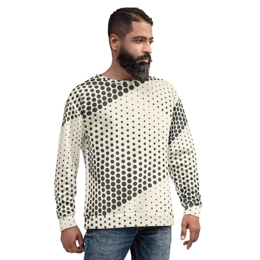Trendy men's sweatshirt – every dot is unique! BadAssWear.fi