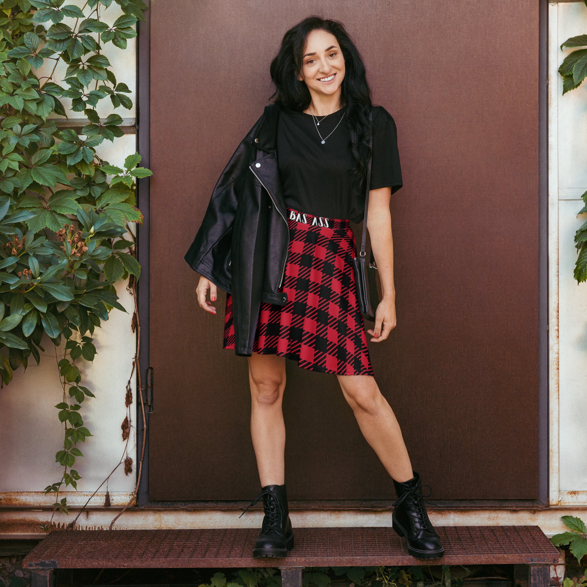 スカート DARK RED RUM band design skirt DARK RED RUM band design skirt