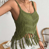 Women's Knitwear Tassel Pullover Hollow Out BadAssWear.fi