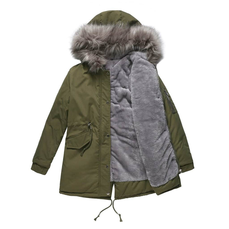 Parka Cotton-padded Coat Mid-length Hooded BadAssWear.fi