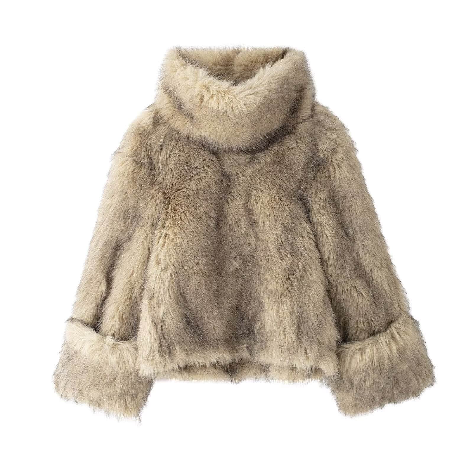 Women's Artificial Fur Fashion Baggy Coat BadAssWear.fi