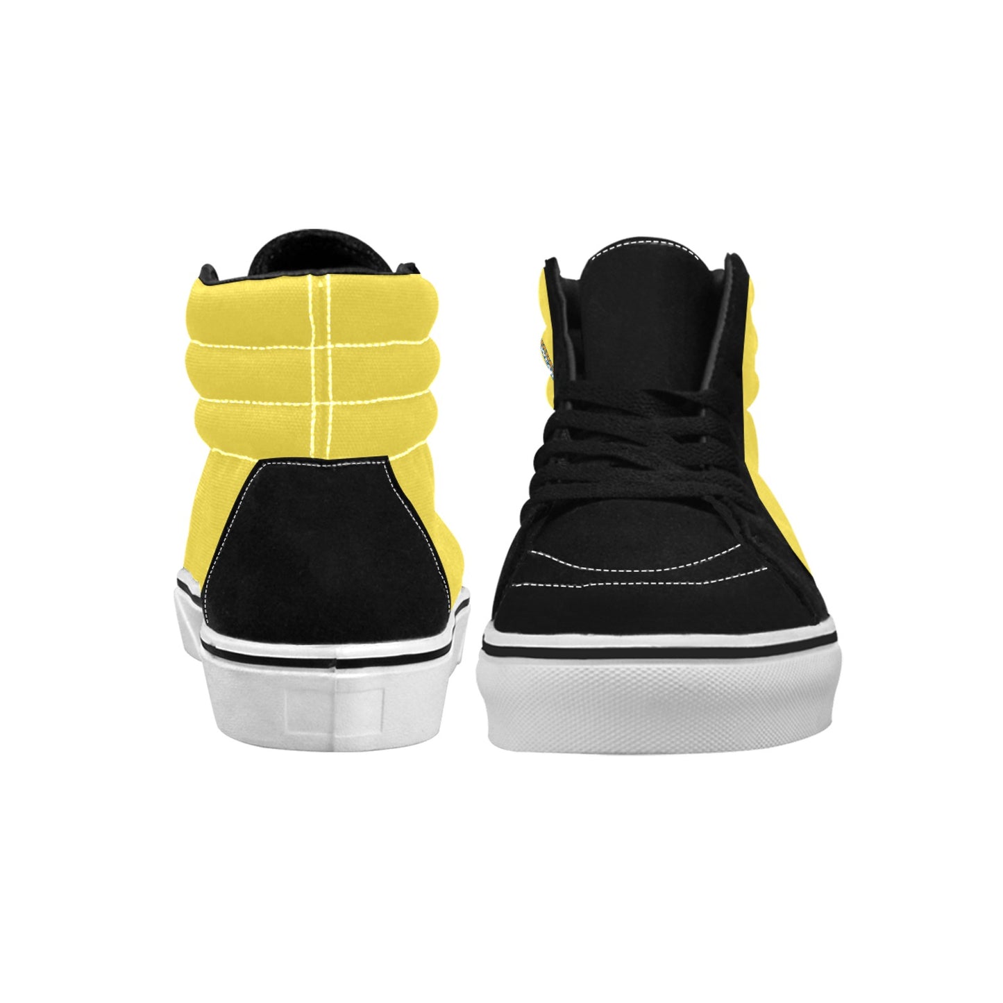 Men's High Top Skateboarding Shoes Black & Yellow