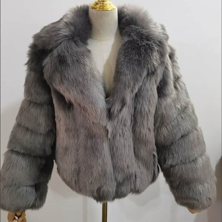 Coat Imitation Fox Fur Women&