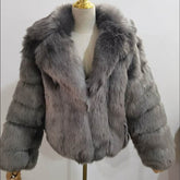 Coat Imitation Fox Fur Women&