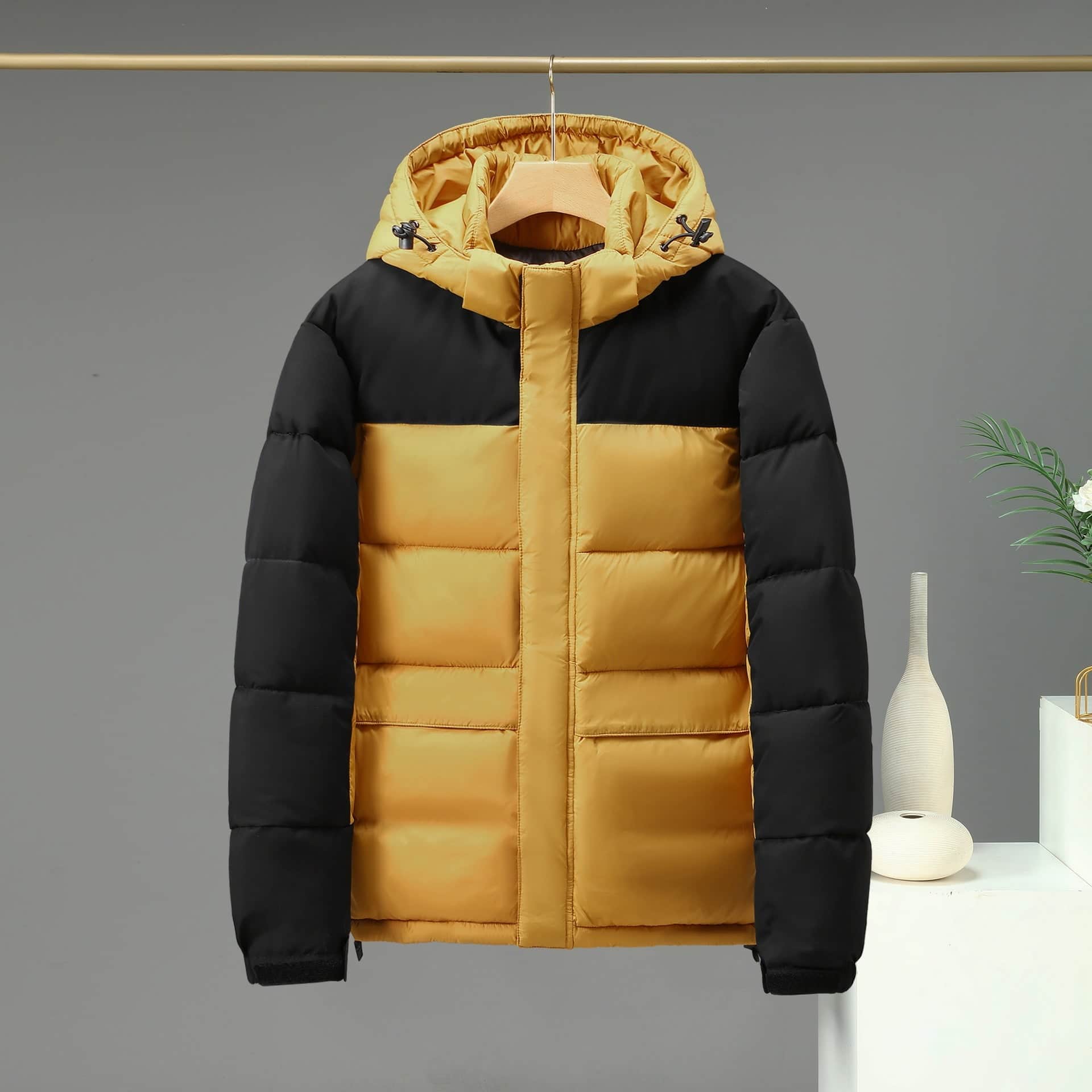 Cotton Jacket Men And Women Short Color Contrast Patchwork BadAssWear.fi
