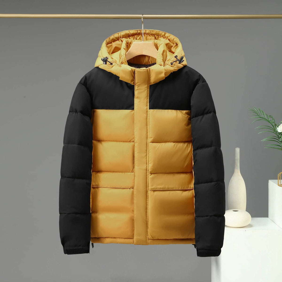 Cotton Jacket Men And Women Short Color Contrast Patchwork BadAssWear.fi