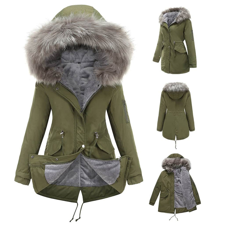 Parka Cotton-padded Coat Mid-length Hooded BadAssWear.fi