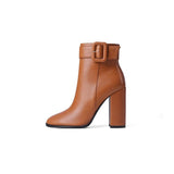 Thick Heel Short  Women Fashion Women's Boots BadAssWear.fi