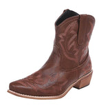 Cowboy Boots Women Embroidery Wedge Heel Shoes Western Cowgirl Boots BadAssWear.fi