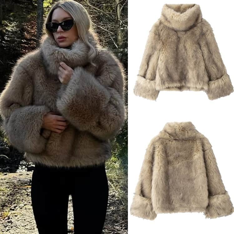 Women's Artificial Fur Fashion Baggy Coat BadAssWear.fi