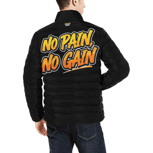 No pain no gain Men's padded jacket BadAssWear.fi