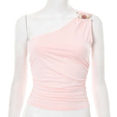 One-shoulder Knitted Vest BadAssWear.fi