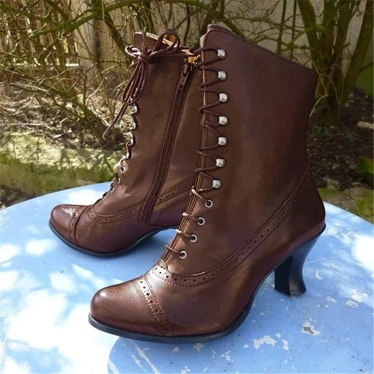 Retro Rivet Boots Women Pointed Toe Shoes BadAssWear.fi