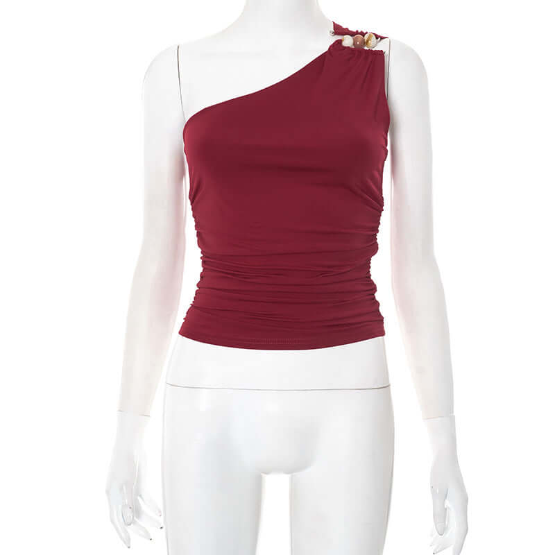 One-shoulder Knitted Vest BadAssWear.fi