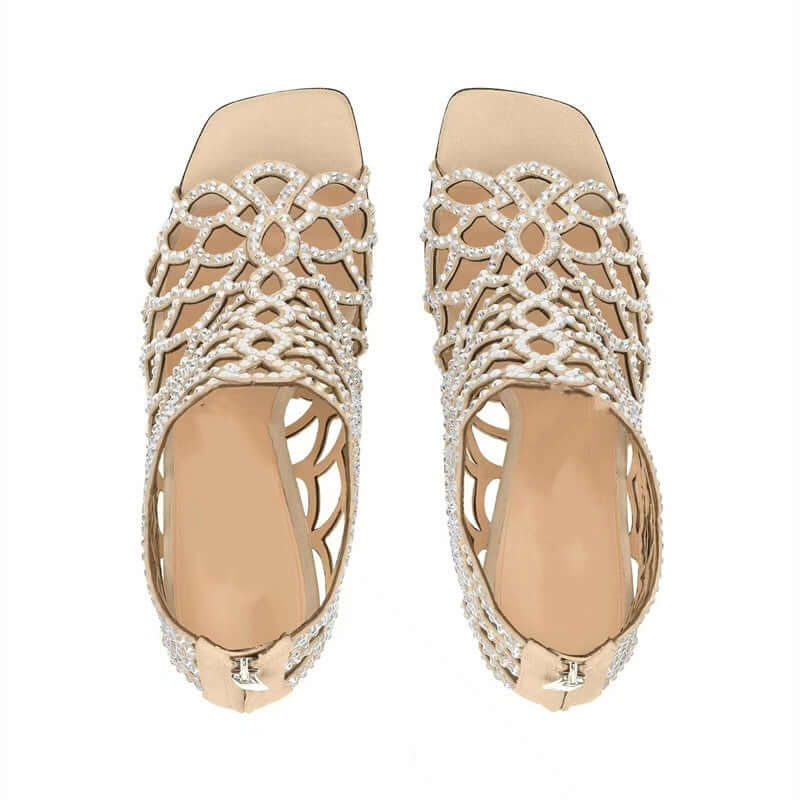 Glimmering Gala Rhinestone Mesh Stiletto Heels