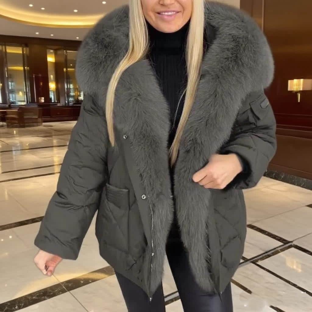 Fashion Women's Wear Mid-length Hooded Cotton Jacket BadAssWear.fi