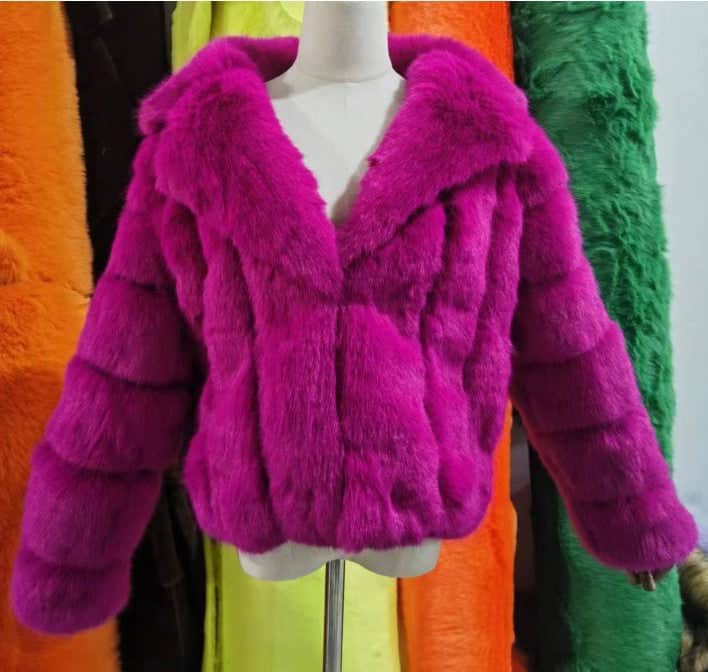 Coat Imitation Fox Fur Women's Clothing BadAssWear.fi