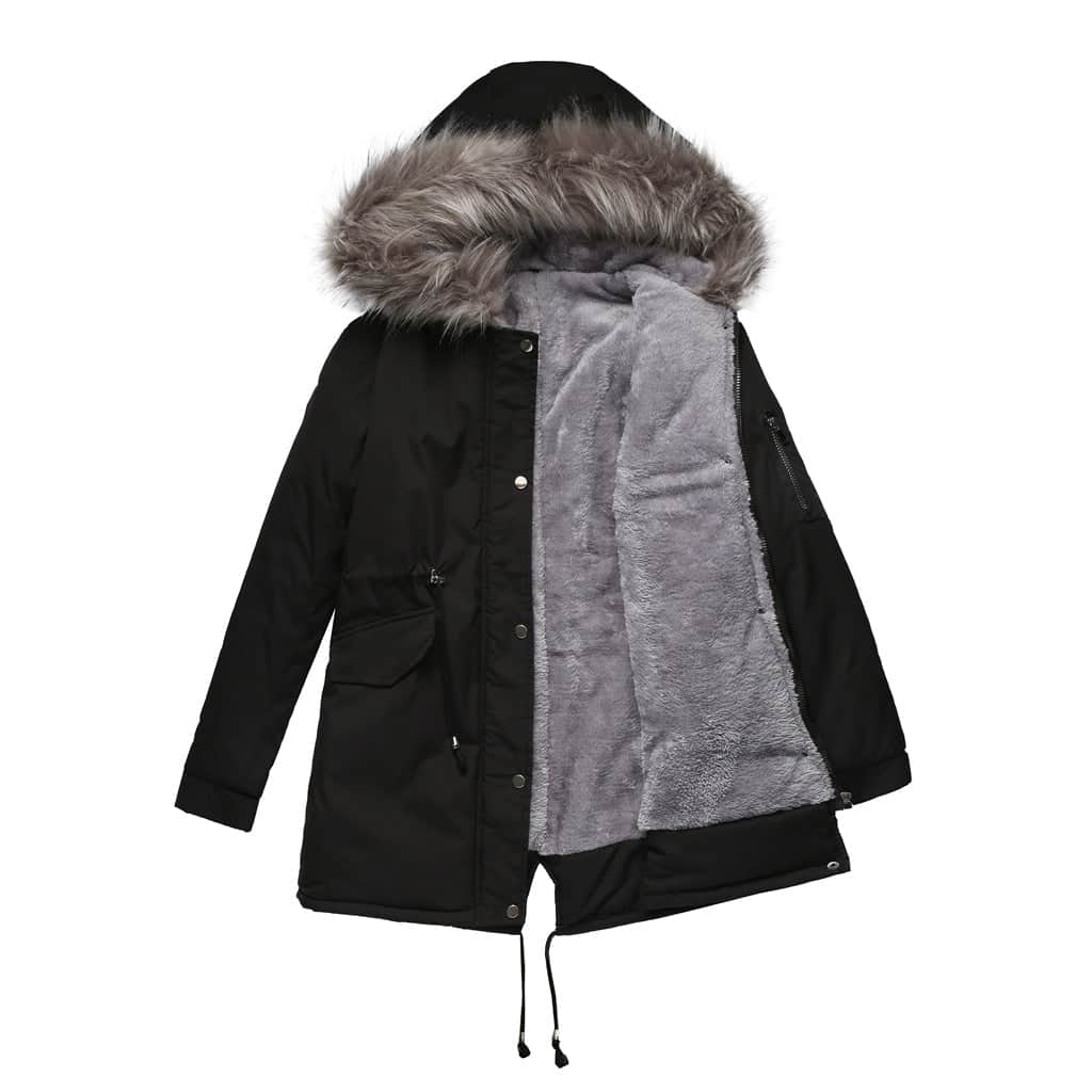 Parka Cotton-padded Coat Mid-length Hooded BadAssWear.fi