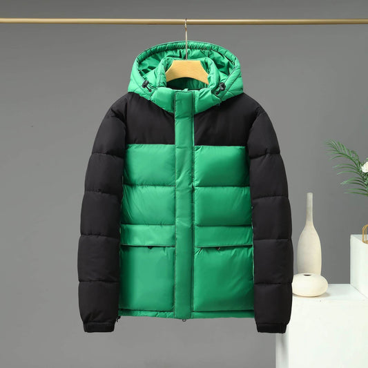 Cotton Jacket Men And Women Short Color Contrast Patchwork BadAssWear.fi