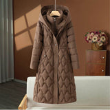 Down Cotton Coat Women's Mid-length Jacket BadAssWear.fi