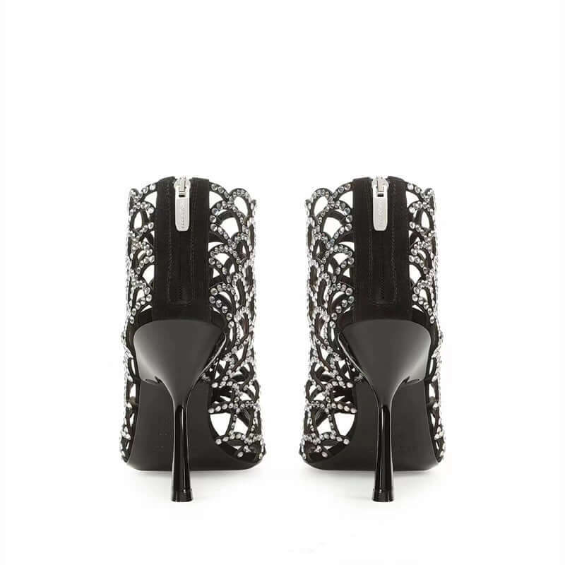 Glimmering Gala Rhinestone Mesh Stiletto Heels