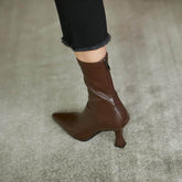 High Heel Stretch Pointed Ankle Boots Women BadAssWear.fi