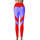 Butt-lifting Heart-patterned Patchwork Leggings With Excellent Stretch BadAssWear.fi