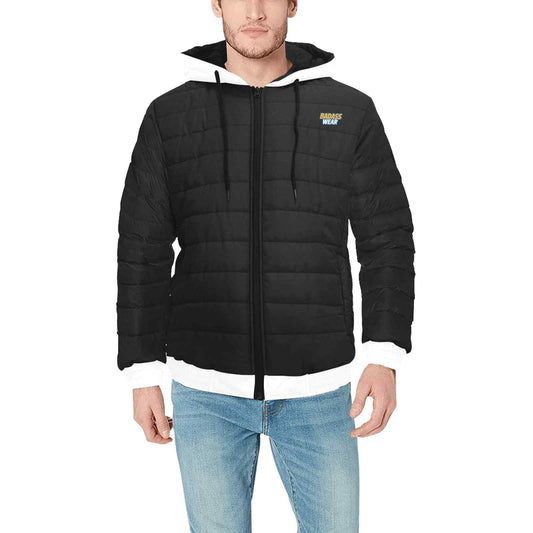 Black & white Men’s Padded Hoodie BadAssWear.fi
