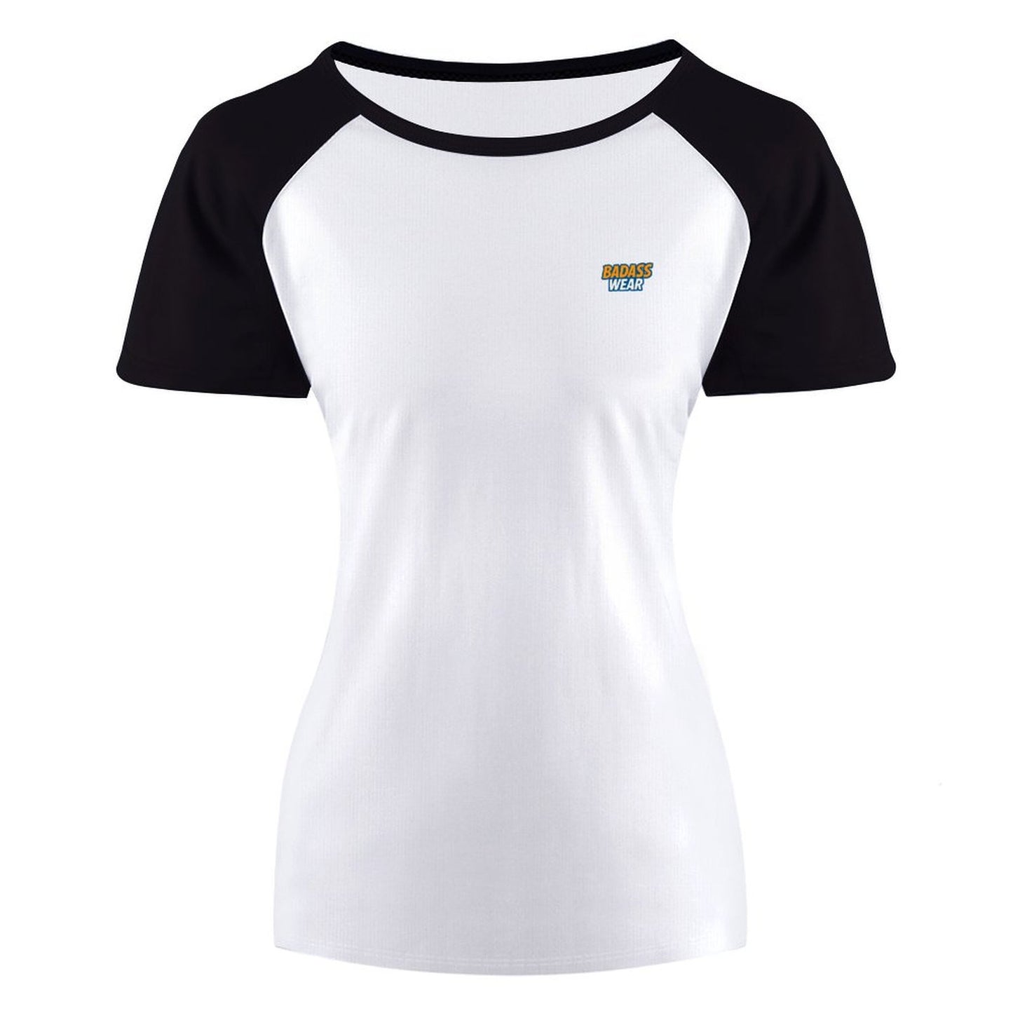 Women's Raglan T-Shirt Black & white