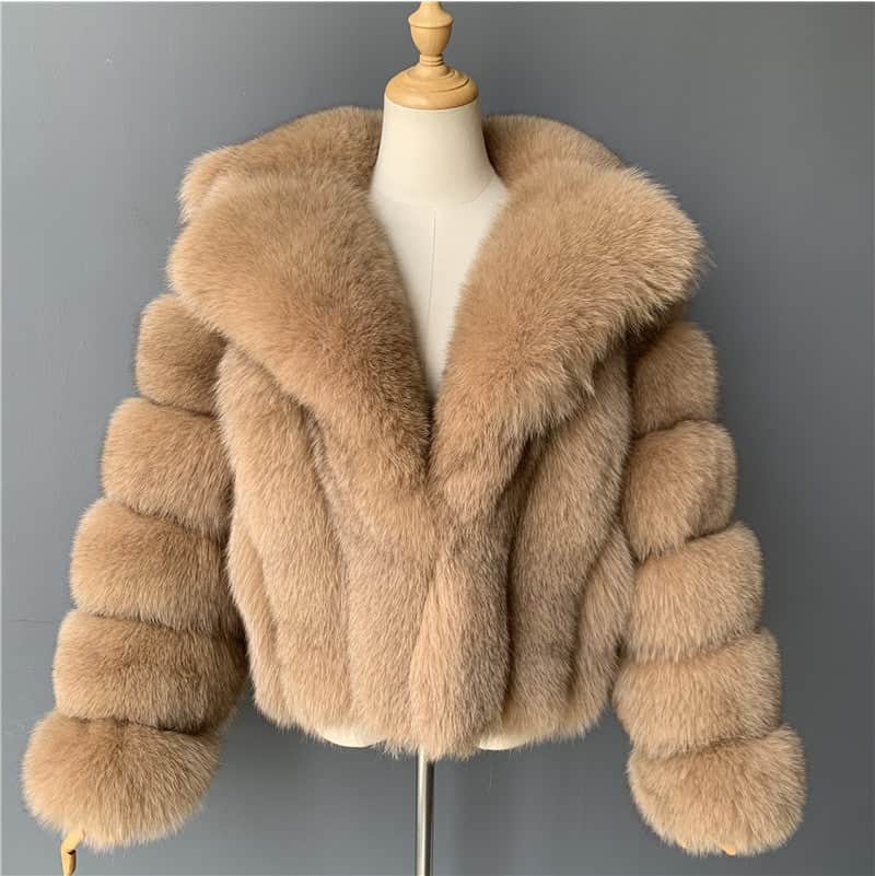 Coat Imitation Fox Fur Women&