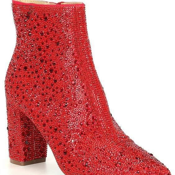 Rhinestone Pointed Toe Fashion Ankle Boots BadAssWear.fi