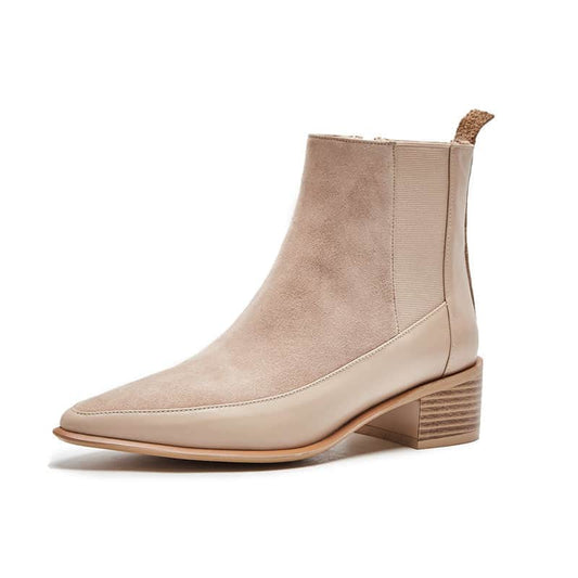 Frosted Martin Boots With Mid-heel Ankle Boots BadAssWear.fi