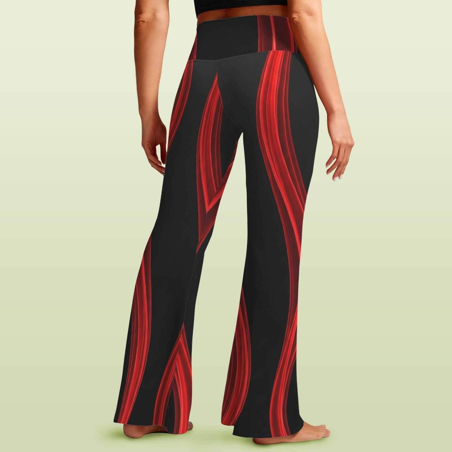 Flare Leggings – (Red/Black Edition) BadAssWear.fi