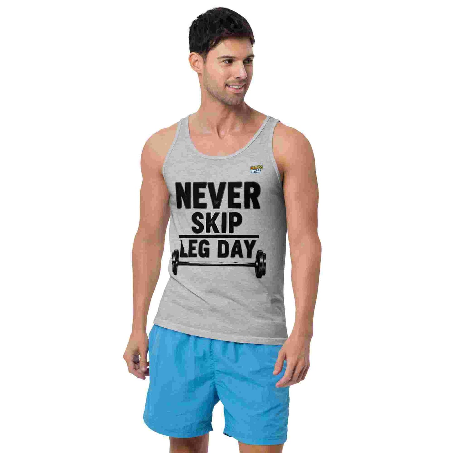 Men's Classic 'Never Skip Leg Day' Tank Top BadAssWear.fi