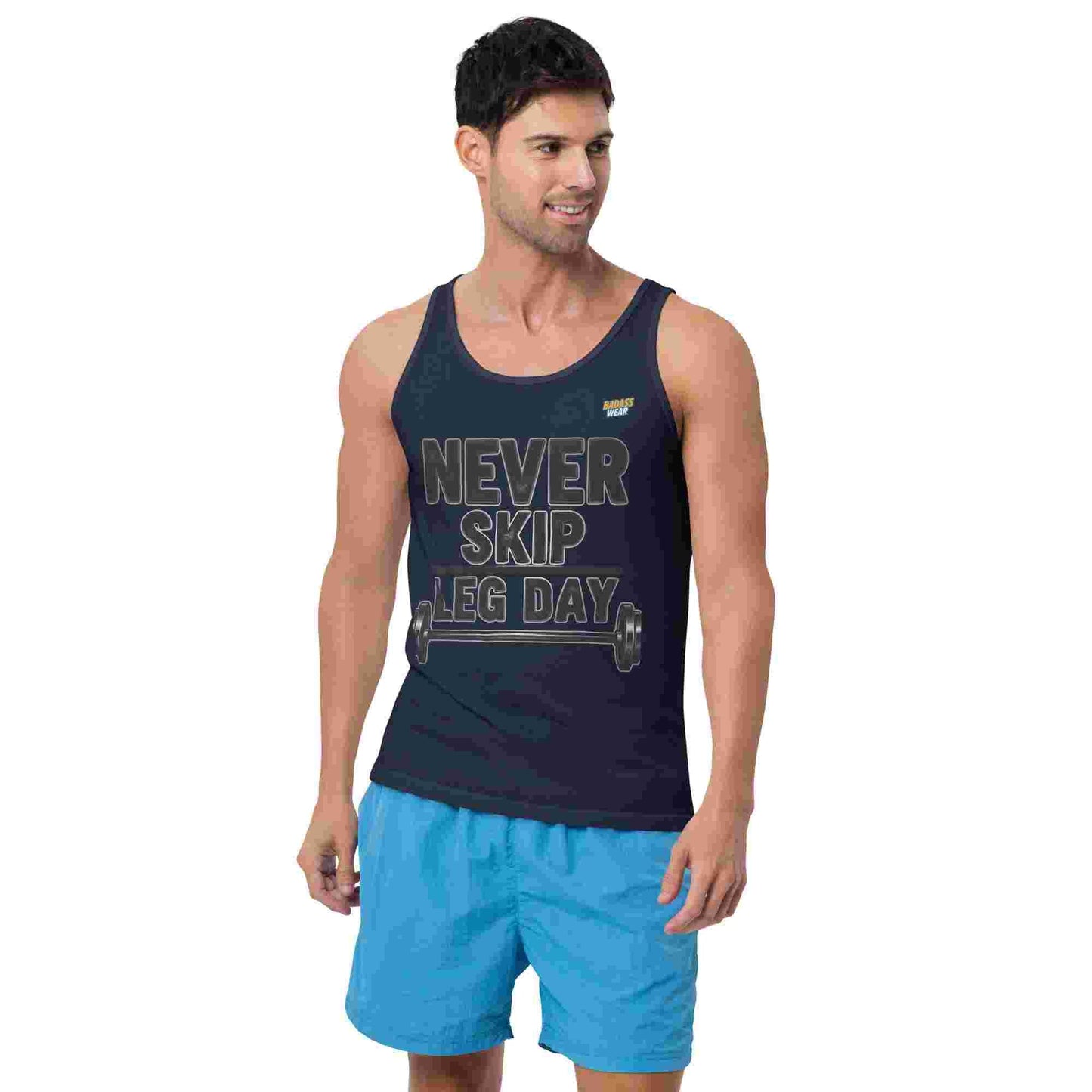 Men's Classic 'Never Skip Leg Day' Tank Top BadAssWear.fi