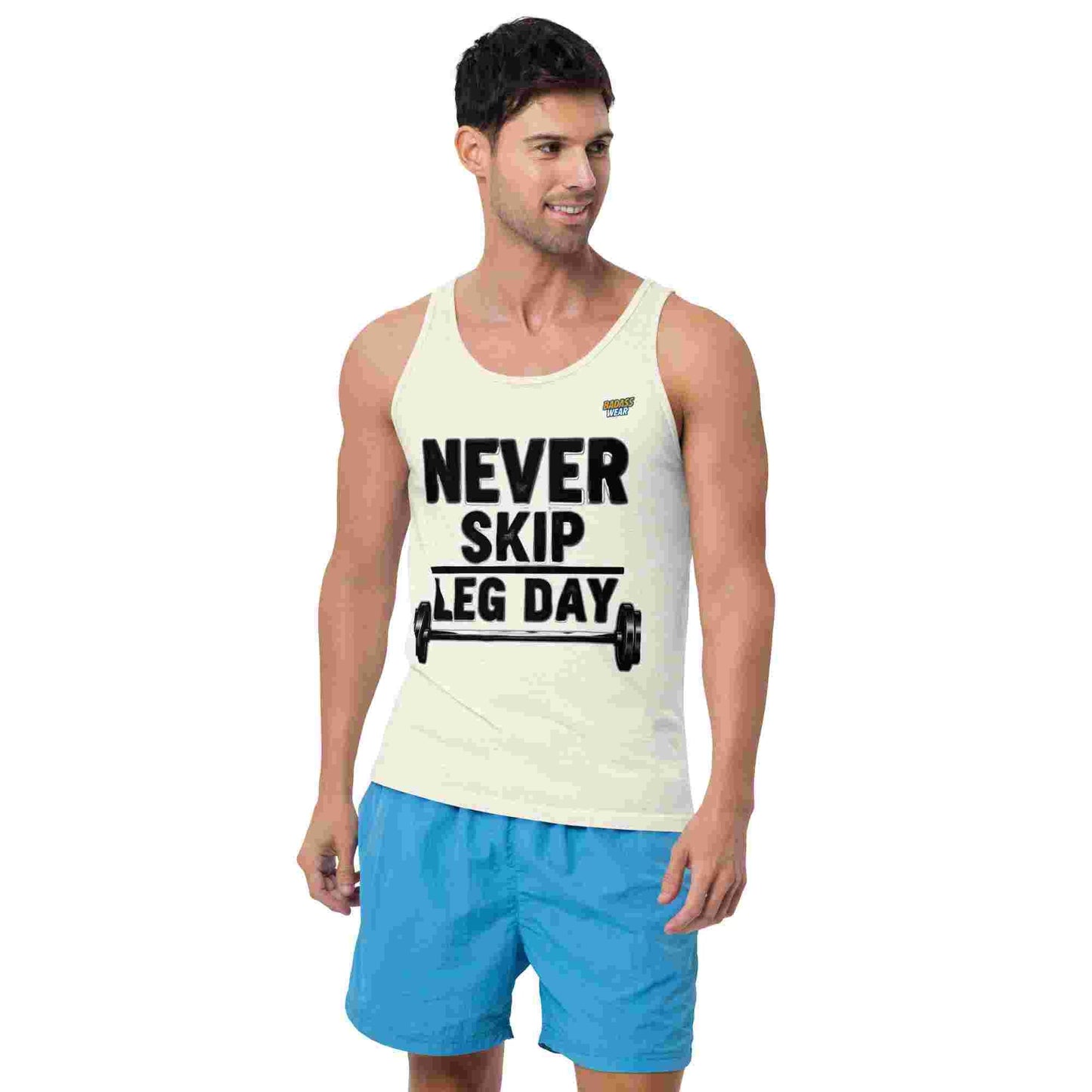 Men's Classic 'Never Skip Leg Day' Tank Top BadAssWear.fi