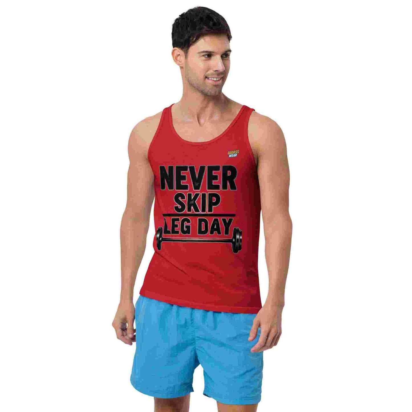 Men's Classic 'Never Skip Leg Day' Tank Top BadAssWear.fi
