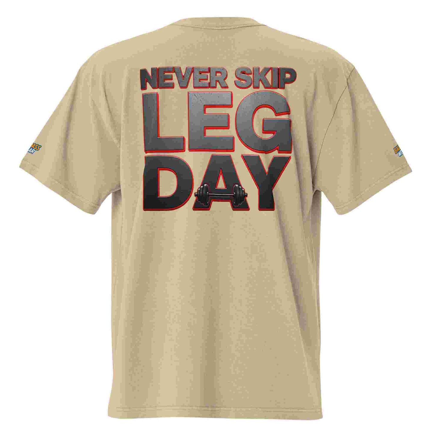 Men's Oversized T-shirt - "Never Skip Leg Day" BadAssWear.fi