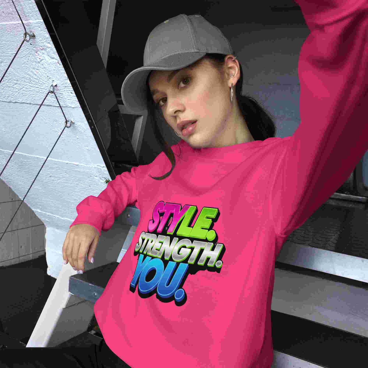 Style, Strength, You. – A Women's Sweatshirt That Combines Style and Comfort. BadAssWear.fi