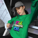 Estilo, Fuerza, Tú. – Una sudadera de mujer que combina estilo y comodidad.