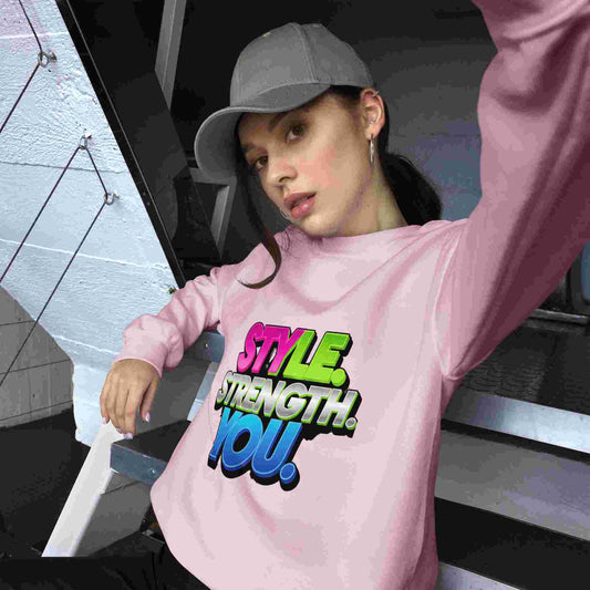 Style, Strength, You. – A Women's Sweatshirt That Combines Style and Comfort. BadAssWear.fi