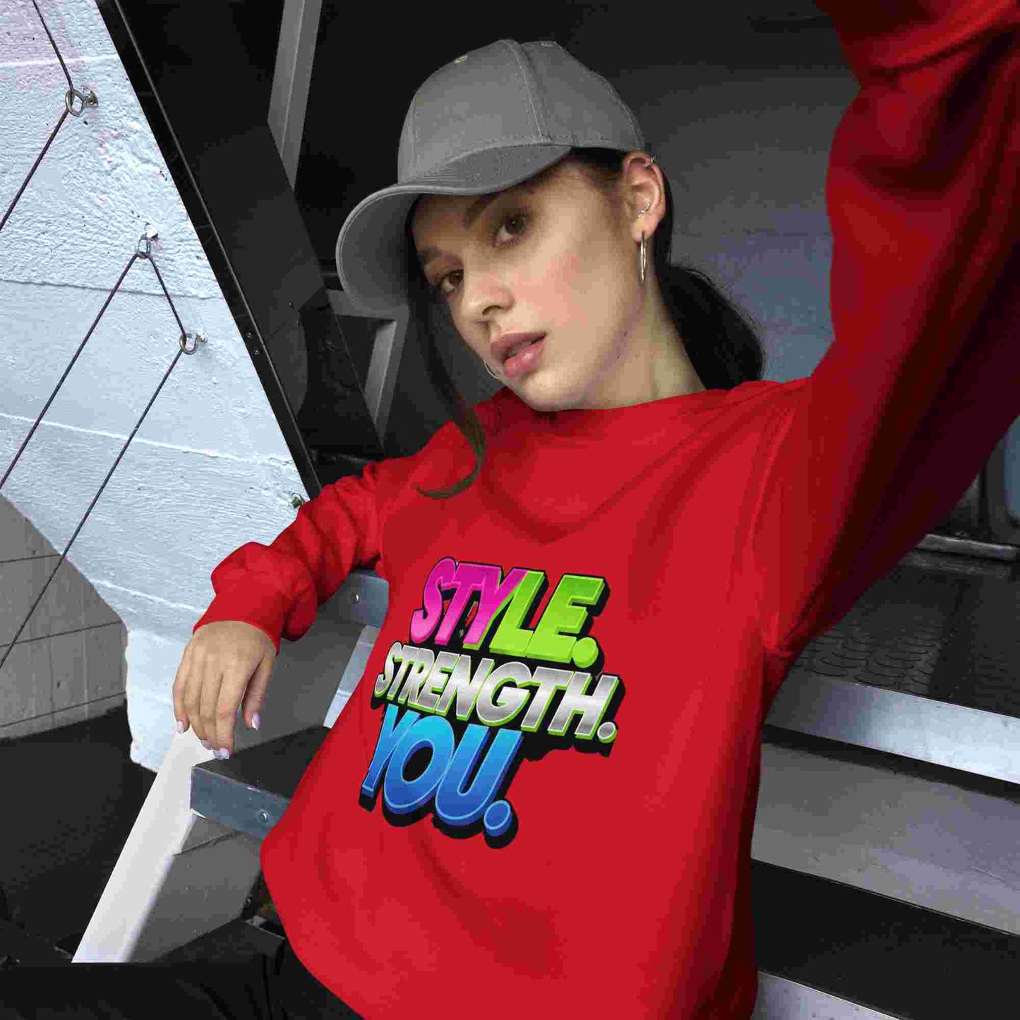 Style, Strength, You. – A Women's Sweatshirt That Combines Style and Comfort. BadAssWear.fi