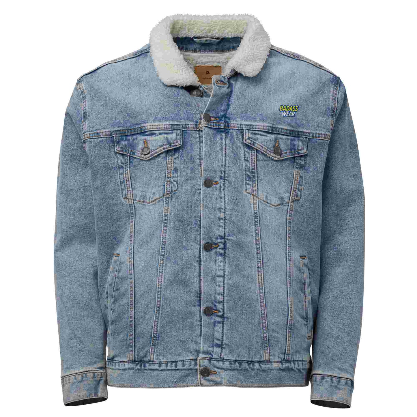 Vintage Warmth and Style: Men's Sherpa Denim Jacket BadAssWear.fi