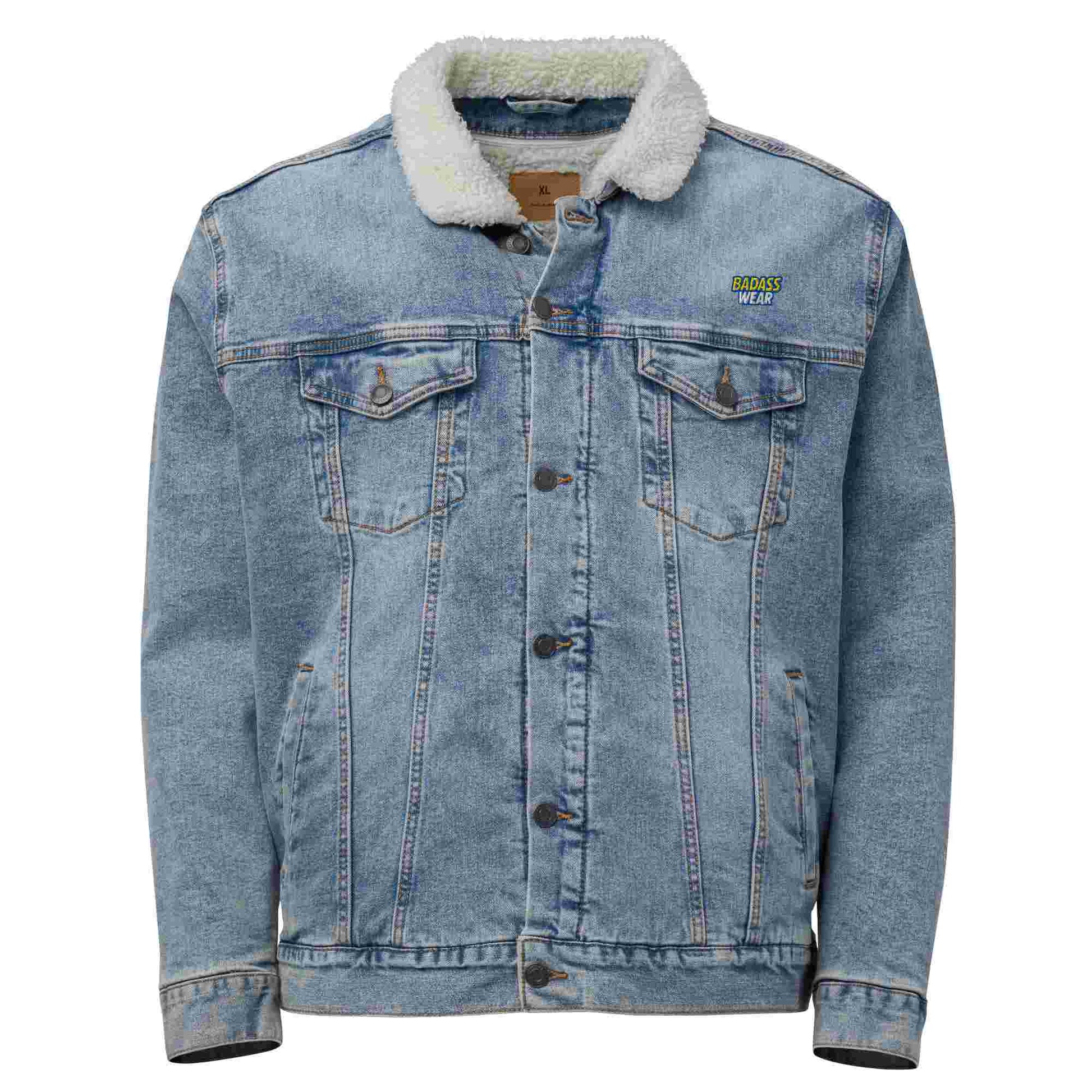 Vintage Warmth and Style: Men's Sherpa Denim Jacket BadAssWear.fi